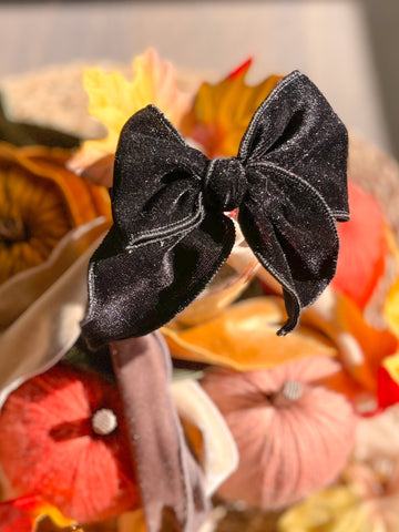 Black Beauty Velvet Bow