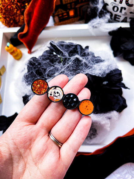 Orange and Black Circle Metal Clip