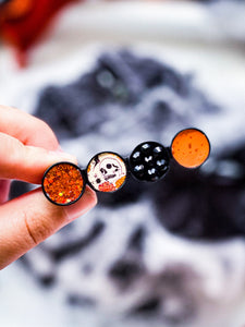 Orange and Black Circle Metal Clip