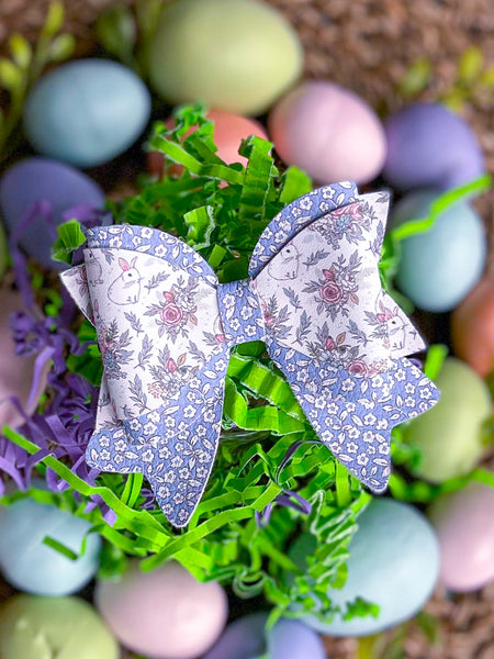 Vintage Floral Ribbon Bow