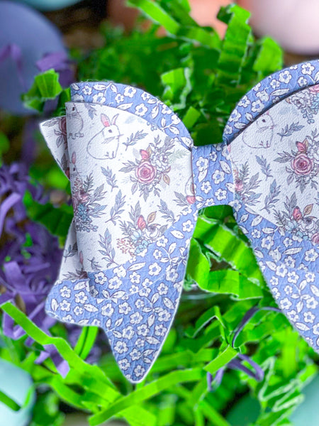 Vintage Floral Ribbon Bow