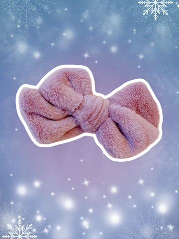 Cozy Mauve Hand Tied Bow